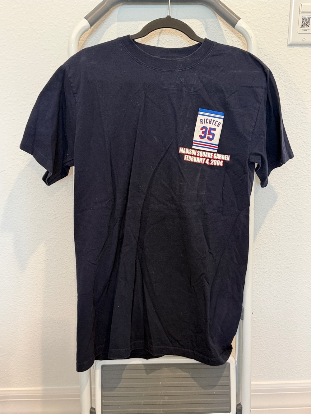 NHL Navy Short Sleeve Graphic Tee with Red & White Accent
